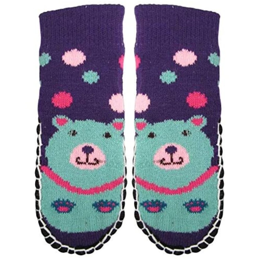 Little Girls Knitted Home Slipper Socks 6T